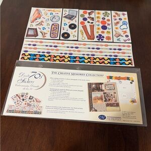 Creative Memories Decade 70's Stickers Scrapbooking Journal Collage